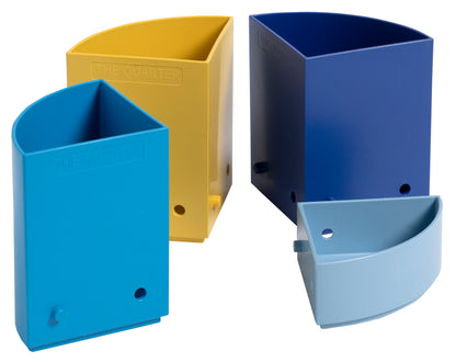 Exacompta Bee Blue The Quarter Desk Tidy Recycled Assorted (Pack of 3)