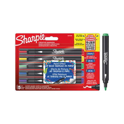 Sharpie Marker Paint Pens Assorted (Pack of 5) 2201069