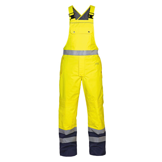 Hydrowear Utting SNS High Visibility Waterproof Bib and Brace Saturn Yellow/Navy Blue S