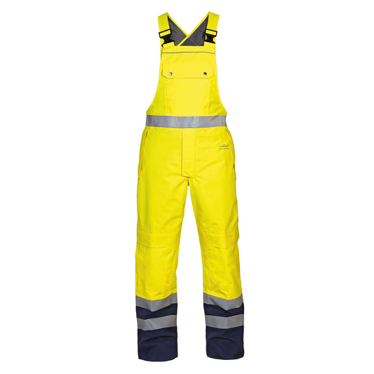 Hydrowear Utting SNS High Visibility Waterproof Bib and Brace Saturn Yellow/Navy Blue 2XL
