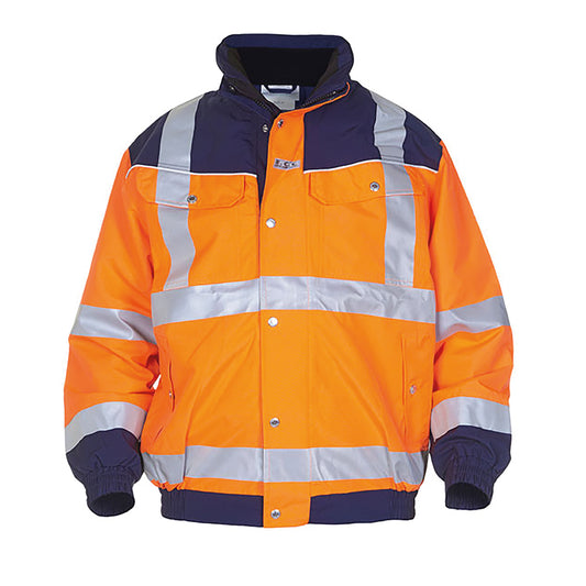 Hydrowear Furth High Visibility SNS Two Tone Pilot Jacket Orange/Navy Blue 2XL