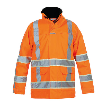 Hydrowear Italie High Visibility Parka with Glow in the Dark GIS Tape Orange L