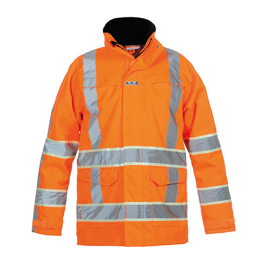 Hydrowear Italie High Visibility Parka with Glow in the Dark GIS Tape Orange L
