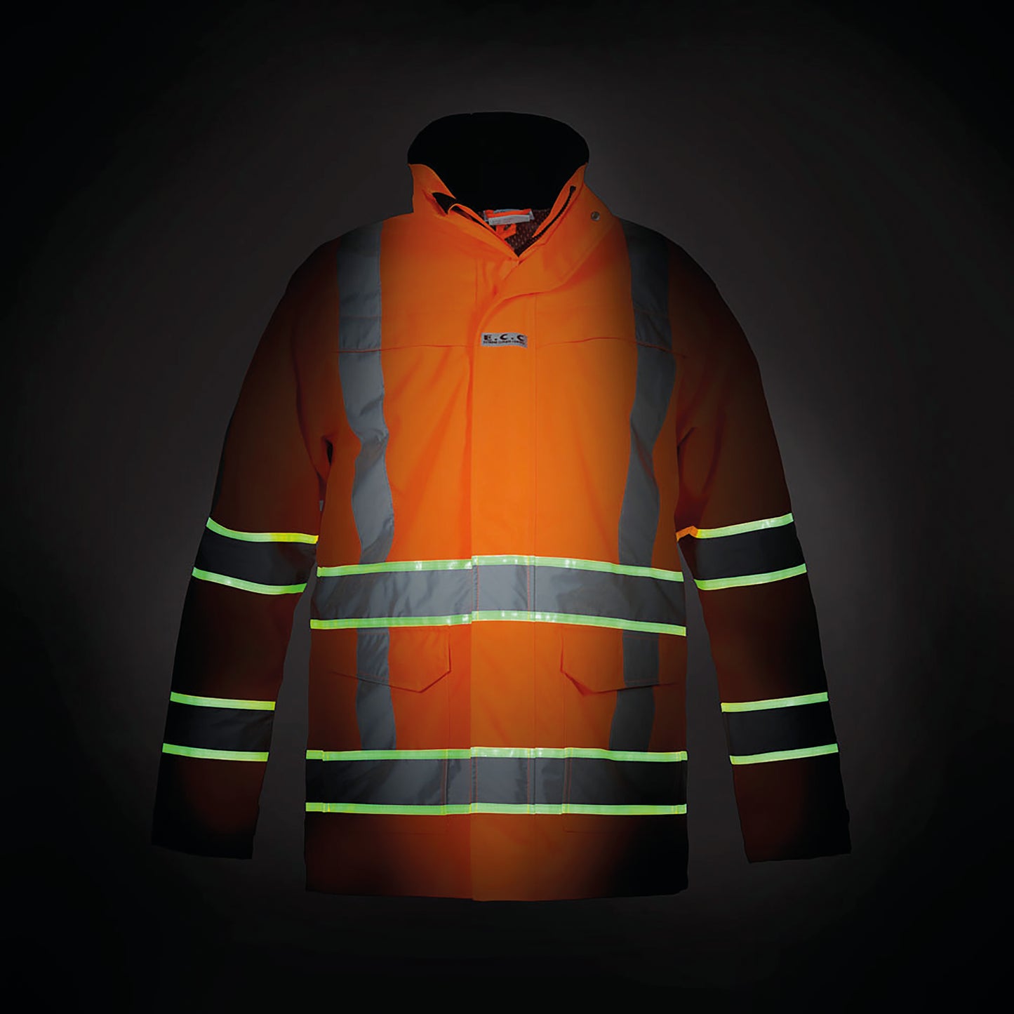 Hydrowear Italie High Visibility Parka with Glow in the Dark GIS Tape Orange L