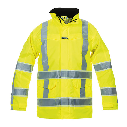 Hydrowear Italie High Visibility Parka with Glow in the Dark GIS Tape Saturn Yellow XL
