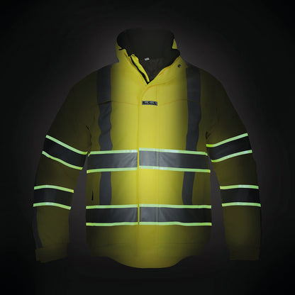 Hydrowear India High Visibility Pilot Jacket with Glow in the Dark GIS Tape Saturn Yellow M