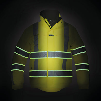 Hydrowear India High Visibility Pilot Jacket with Glow in the Dark GIS Tape Saturn Yellow L