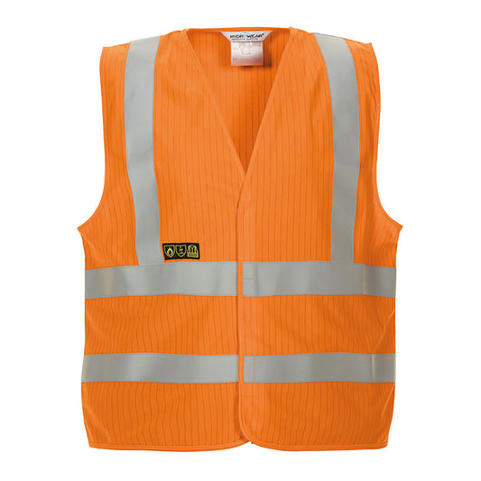 Hydrowear Mably High Visibility Flame Retardant Anti-Static Waistcoat Orange S/M