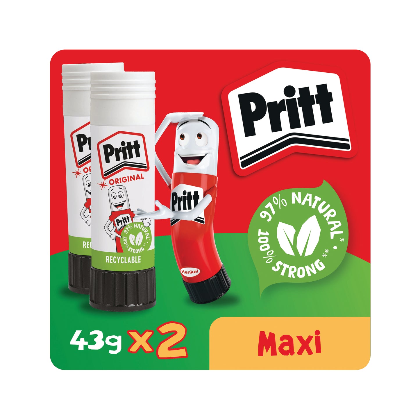 Pritt Stick Glue Stick 43g (Pack of 2) 1485357