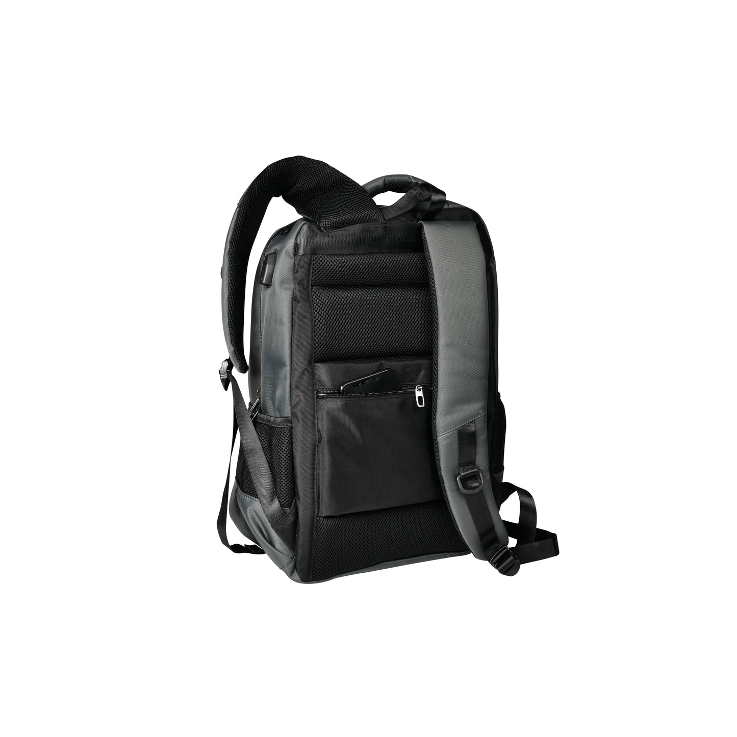 Monolith 15.6 Inch Business Commuter Laptop Backpack USB/Headphone Port Charcoal 9115D