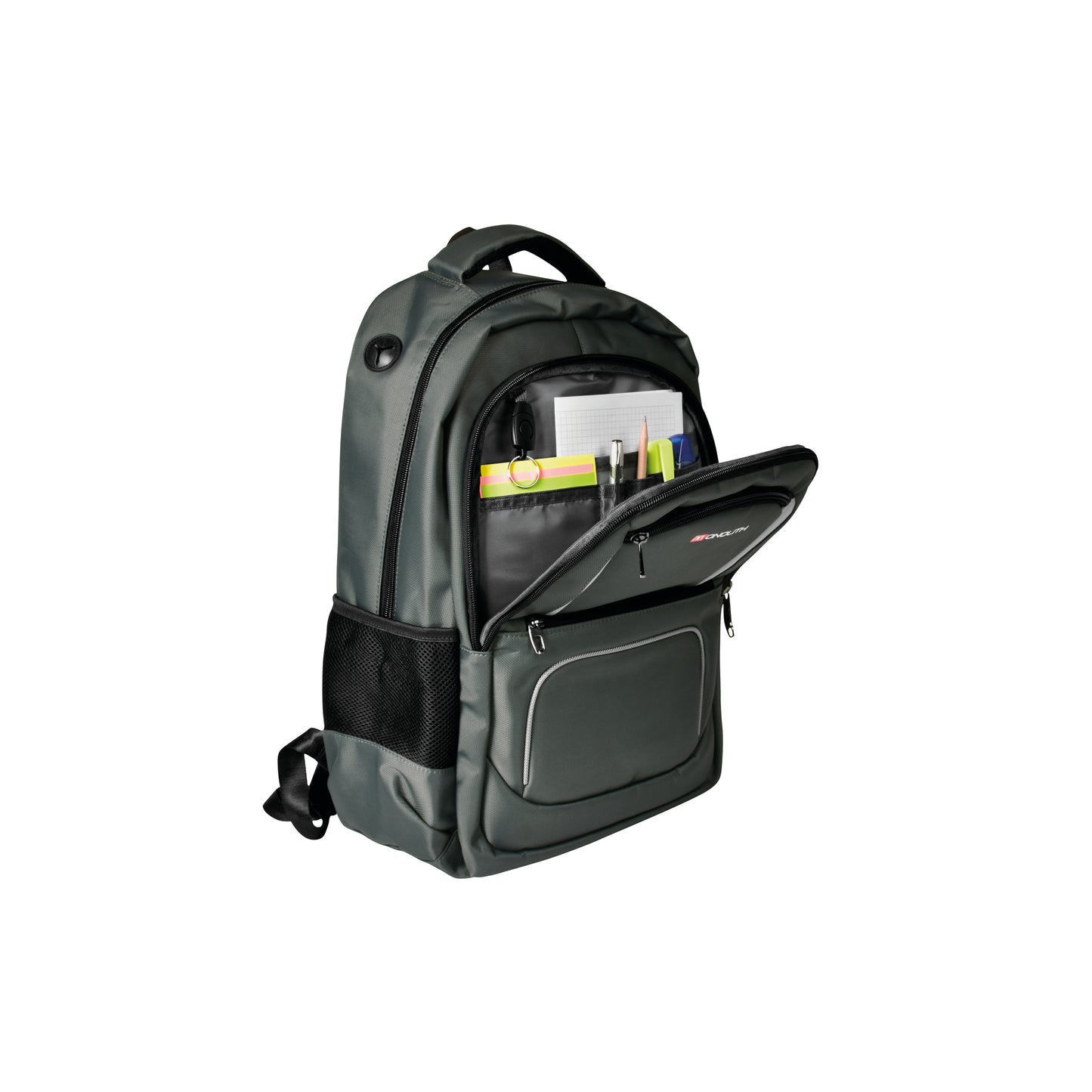 Monolith 15.6 Inch Business Commuter Laptop Backpack USB/Headphone Port Charcoal 9115D