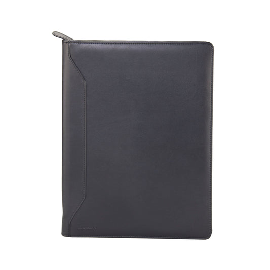 Monolith Leather Look Conference Folder with A4 Pad and Calculator Black 2914