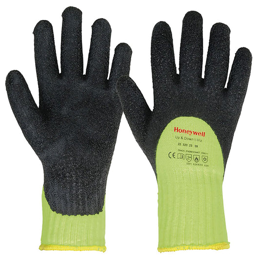 Honeywell Up And Down High Visibility Gloves (Pack of 10) Yellow/Black 08