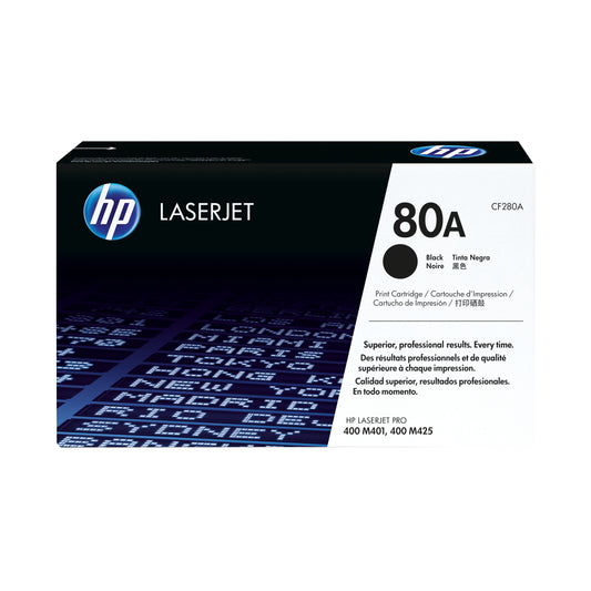 HP 80A Black Laserjet Toner Cartridge CF280A