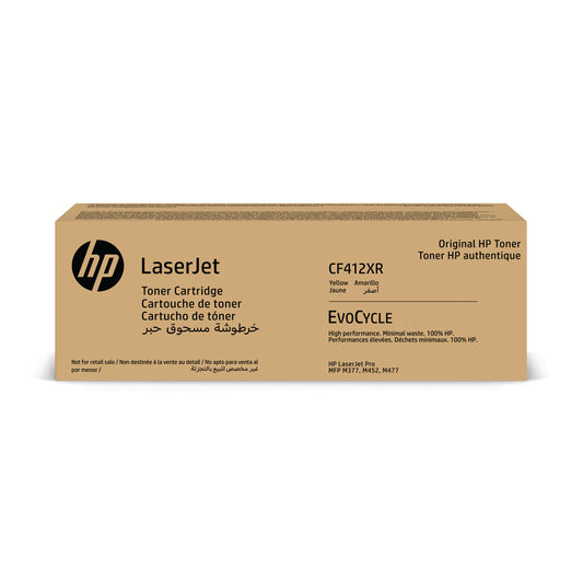 HP 410X EvoCycle LaserJet Toner Cartridge Yellow CF412XR