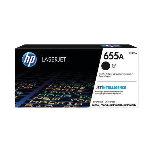 HP 655A Black Original LaserJet Toner Cartridge CF450A