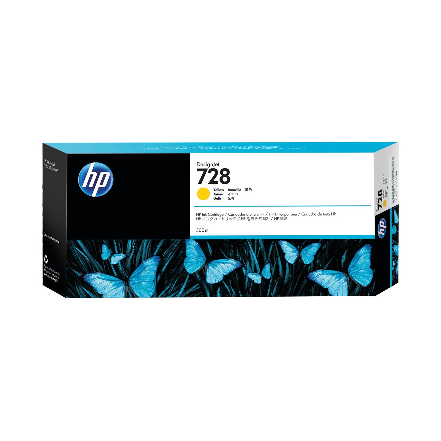 HP 728 Ink Yellow Cartridge F9K15A