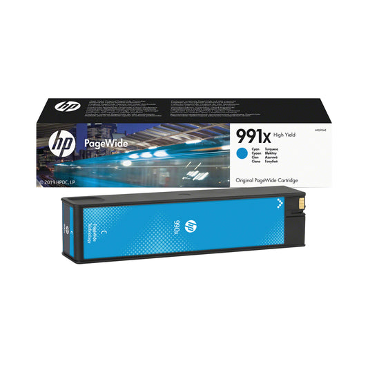 HP 991X High Yield Cyan Original PageWide Cartridge M0J90AE