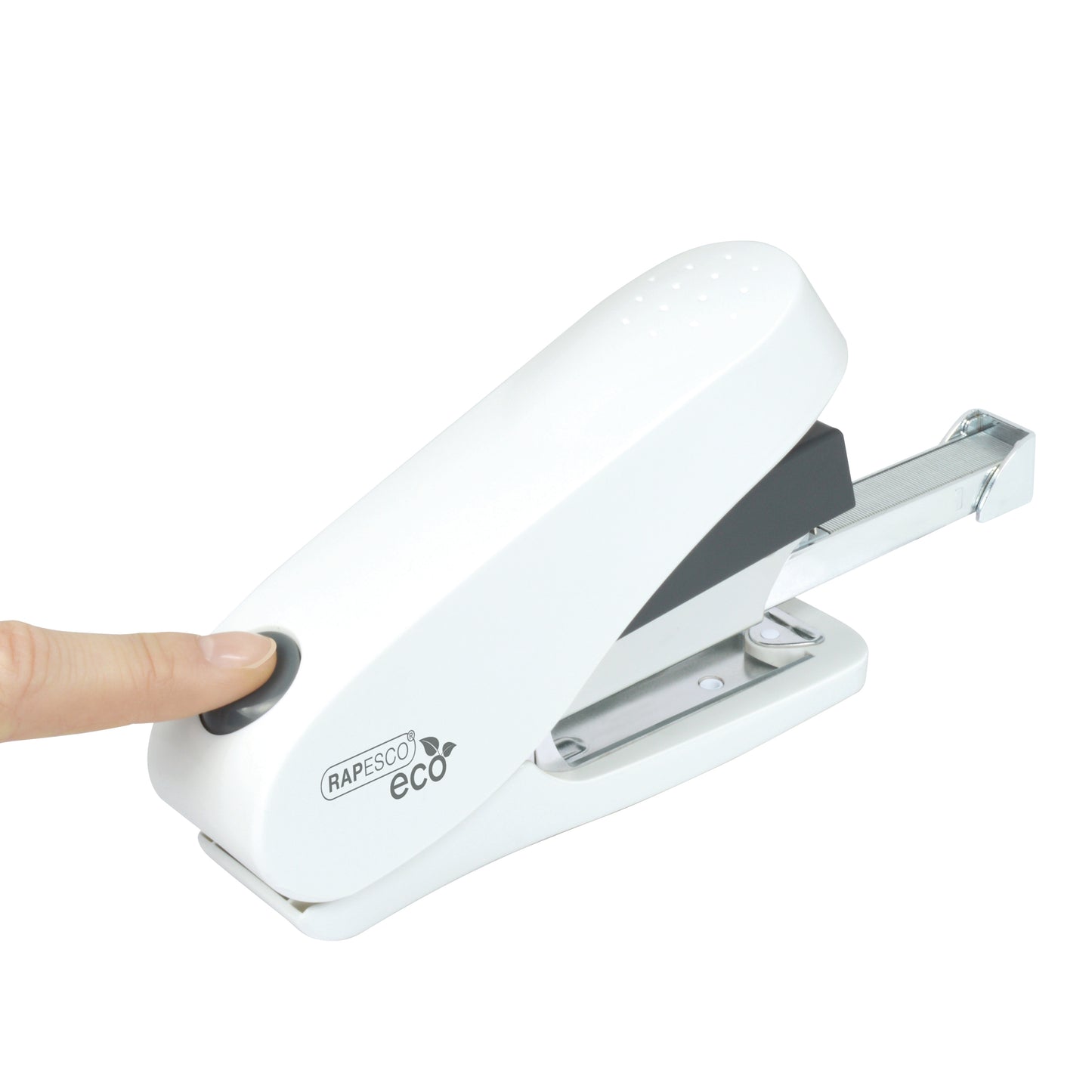 Rapesco ECO Luna Less Effort Stapler Capacity 50 Sheets White 1467
