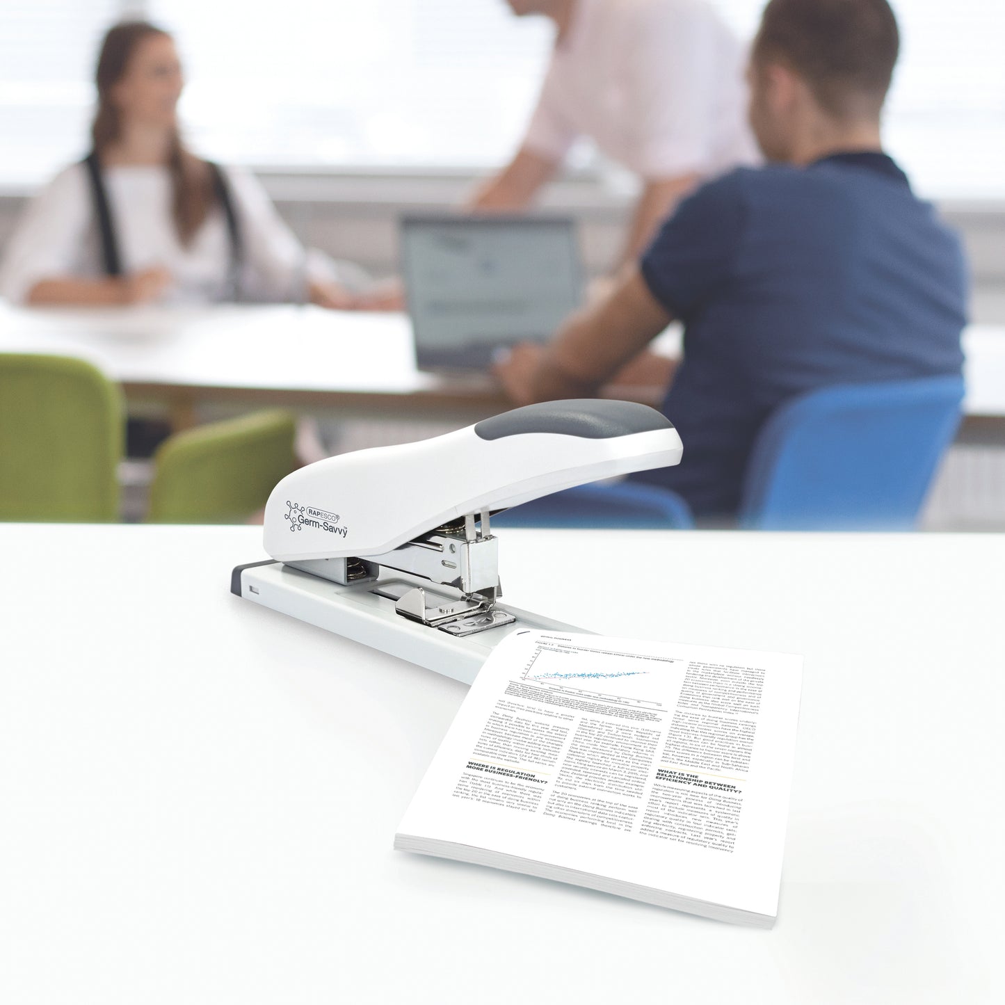 Rapesco ECO HD-100 Heavy Duty Stapler Capacity 100 Sheets White 1386