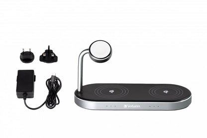 Verbatim WCS-03 Aluminium 3in1 Dual Wireless + Apple Watch