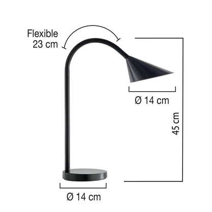 Unilux Sol Flexible LED Desk Lamp 4 Watt Black 400086979