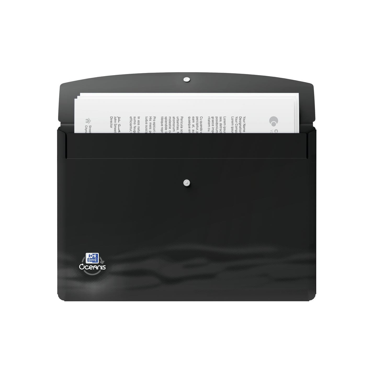 Oxford Oceanis Press Stud Wallet A4+ Assorted (Pack of 4) 400177825
