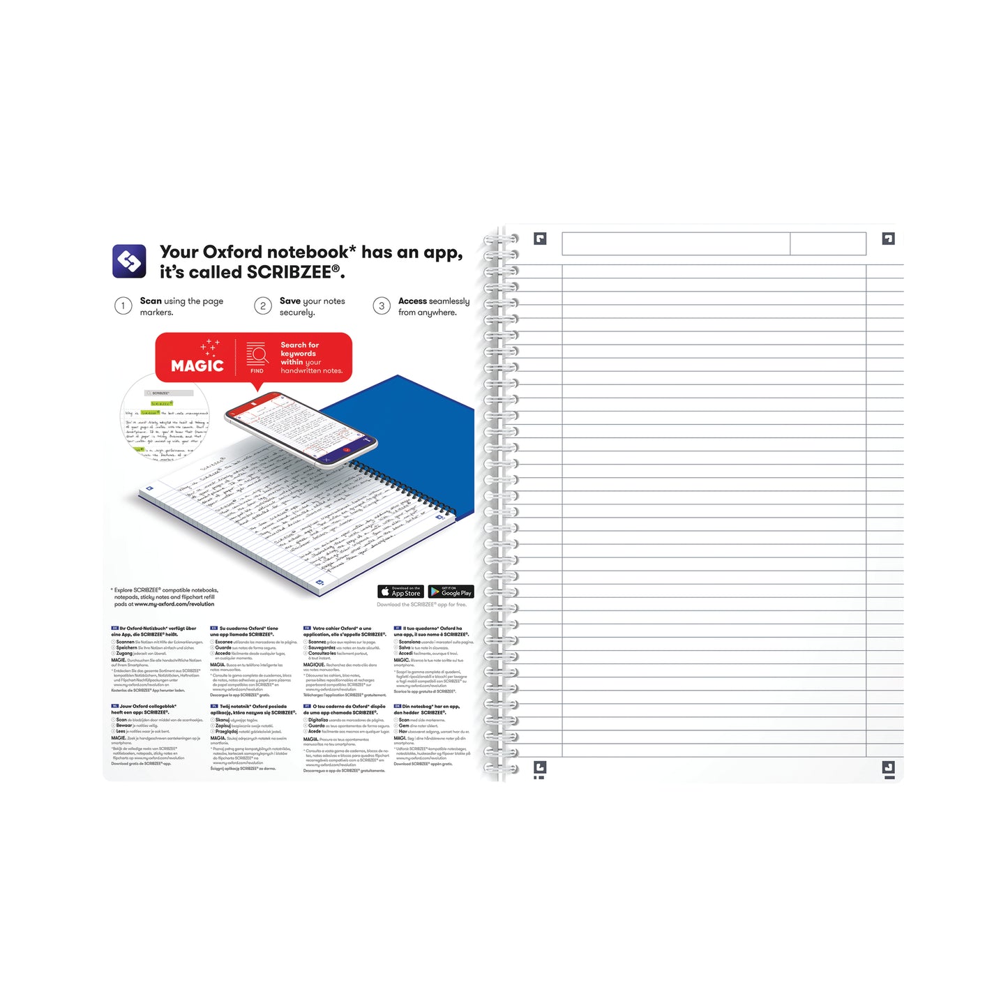 Oxford PP Transparent Wirebound Notebook A4 Assorted (Pack of 5) 100104241