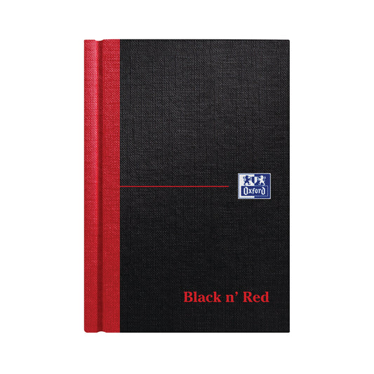 Black n' Red Casebound Hardback Notebook 192 Pages A6 (Pack of 5) 100080429