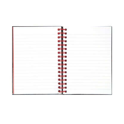 Black n' Red Wirebound Hardback Ruled Notebook A6 (Pack of 5) 100080448