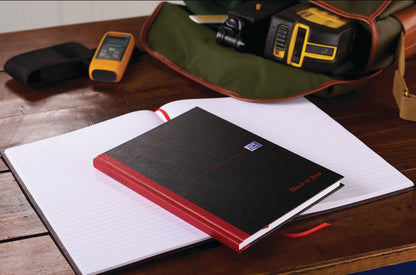 Black n' Red Casebound Hardback Notebook 192 Pages A5 (Pack of 5) 100080459