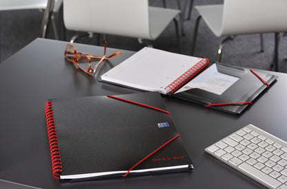 Black n' Red Wirebound Polypropylene Meeting Book 160 Pages A4+ (Pack of 5) 100104323