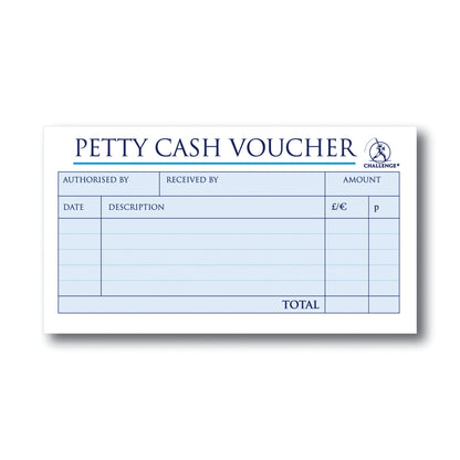 Challenge Petty Cash Book 200 Duplicate Slips 280x141mm 100080052