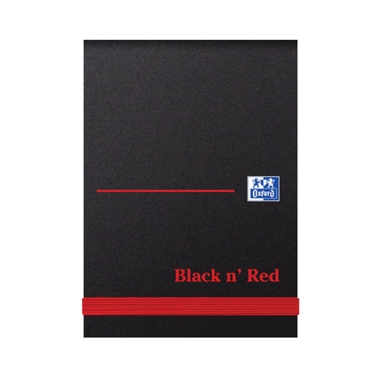 Black n' Red Casebound Plain Elasticated Notebook 192 Pages A7 (Pack of 10) 100080540