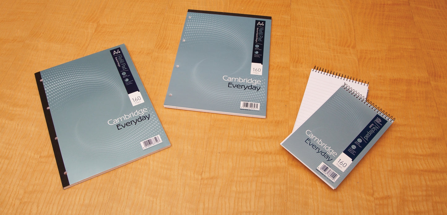 Cambridge Everyday Ruled Margin Refill Pad 160 Pages A4 (5 Pack) 100080234