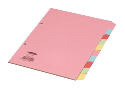 Concord Divider 10-Part A5 160gsm Pastel Colours 72199