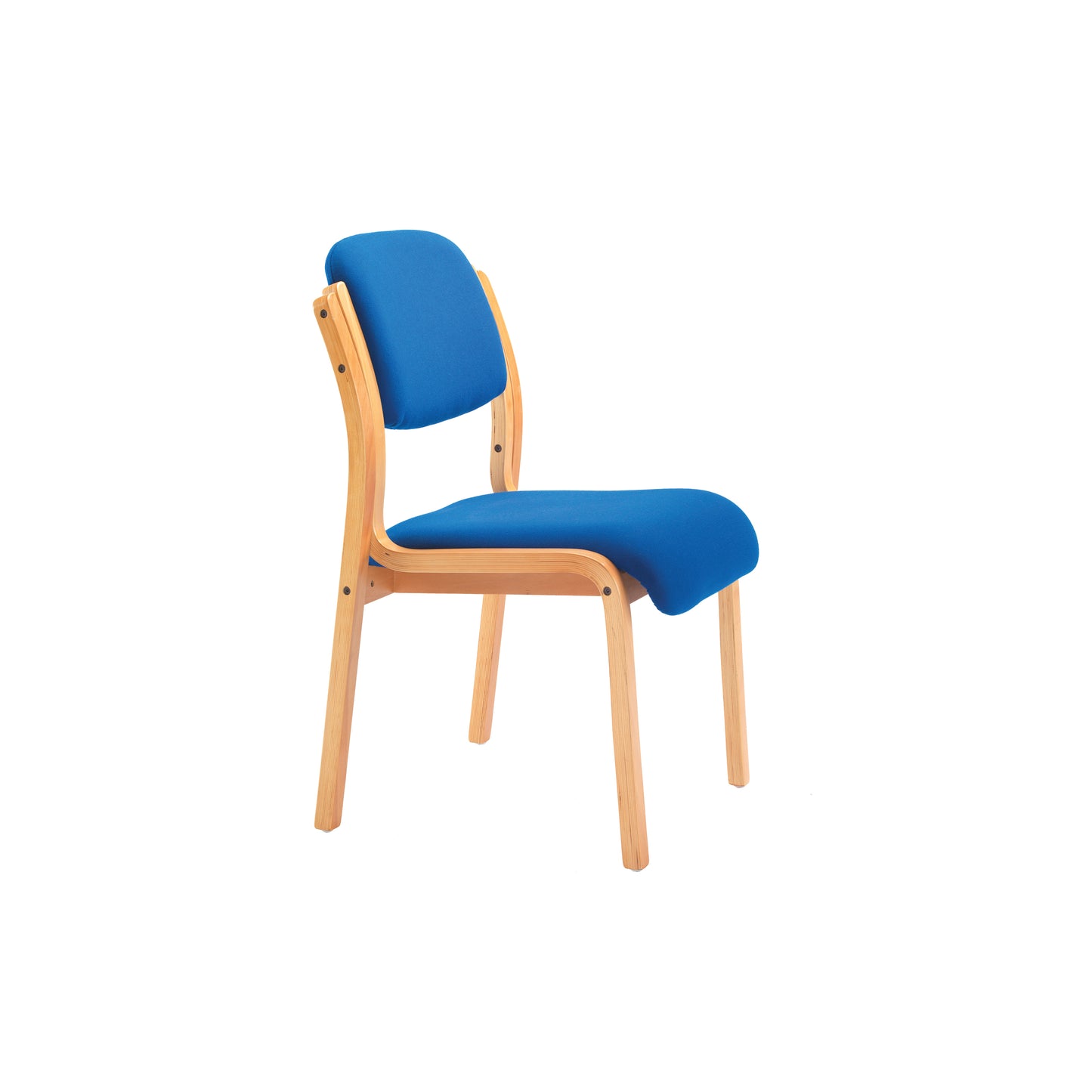 Jemini Wood Frame Side Chair No Arms 640x640x845mm Blue KF03512
