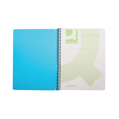 Q-Connect Spiral Bound Polypropylene Notebook 160 Pages A5 Blue (Pack of 5) KF10034