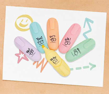 Q-Connect Fun Mini Highlighter Pens Pastel Assorted (Pack of 6) KF17419