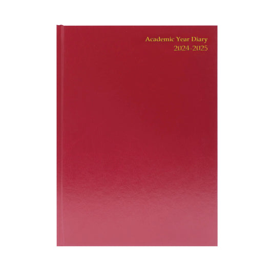 Academic Diary Week To View A4 Burgundy 2024-25 KF3A4ABG24