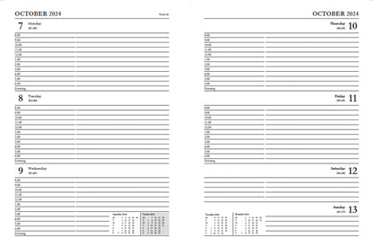 Academic Diary Week To View A4 Black 2024-25 KF3A4ABK24