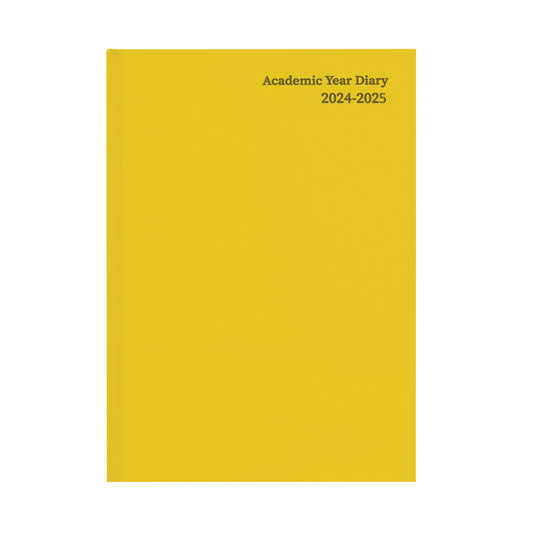 Academic Diary Week To View A5 Yellow 2024-25 KF3A5AYL24