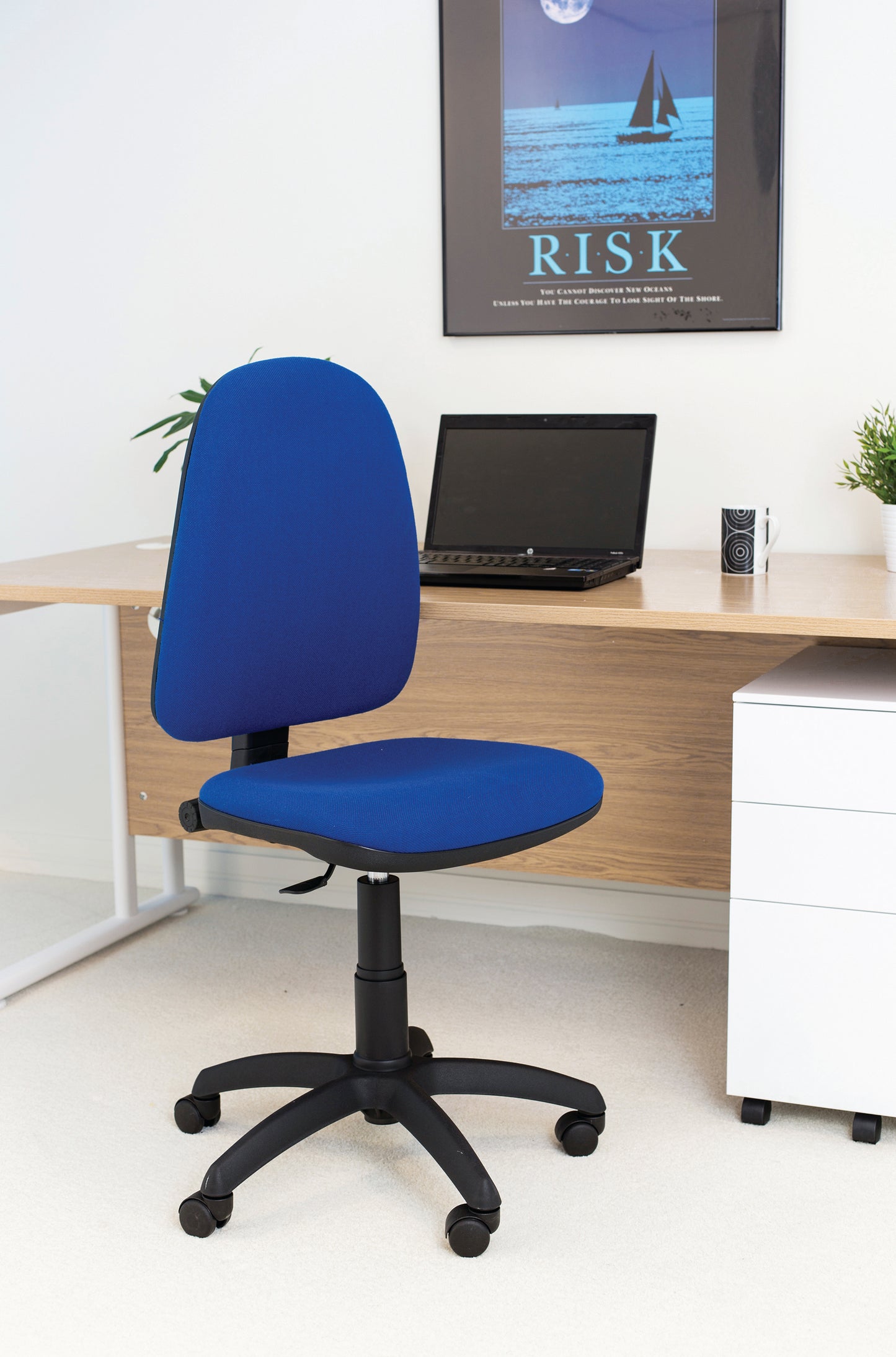 Jemini  High Back Operator Chair 600x600x1000-1130mm Blue KF50174