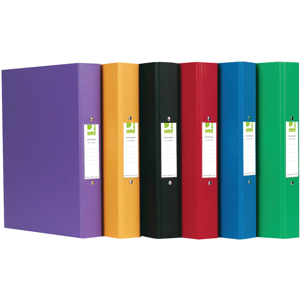 Q-Connect 25mm 2 Ring Binder Polypropylene A4 Assorted (Pack of 10) KF71446