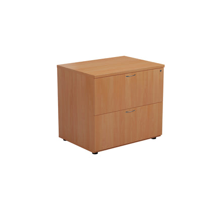 Jemini 2 Drawer Desk Side Filing Cabinet 800x600x730mm Beech KF71528