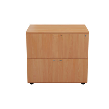 Jemini 2 Drawer Desk Side Filing Cabinet 800x600x730mm Beech KF71528