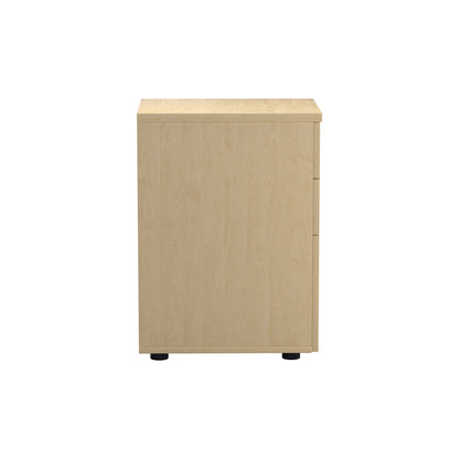 Jemini 3 Drawer Under Desk Pedestal 404x500x690mm Maple KF72089