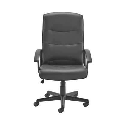 Jemini Hudson High Back Executive Chair 650x720x1050-1146mm Leather Look Black KF72232