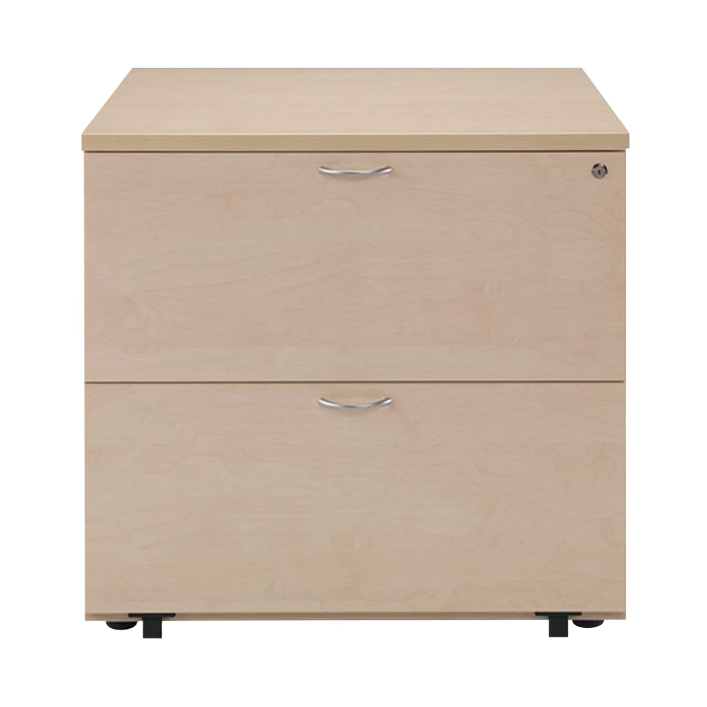 Jemini 2 Drawer Desk Side Filing Cabinet 800x600x730mm Maple KF72418