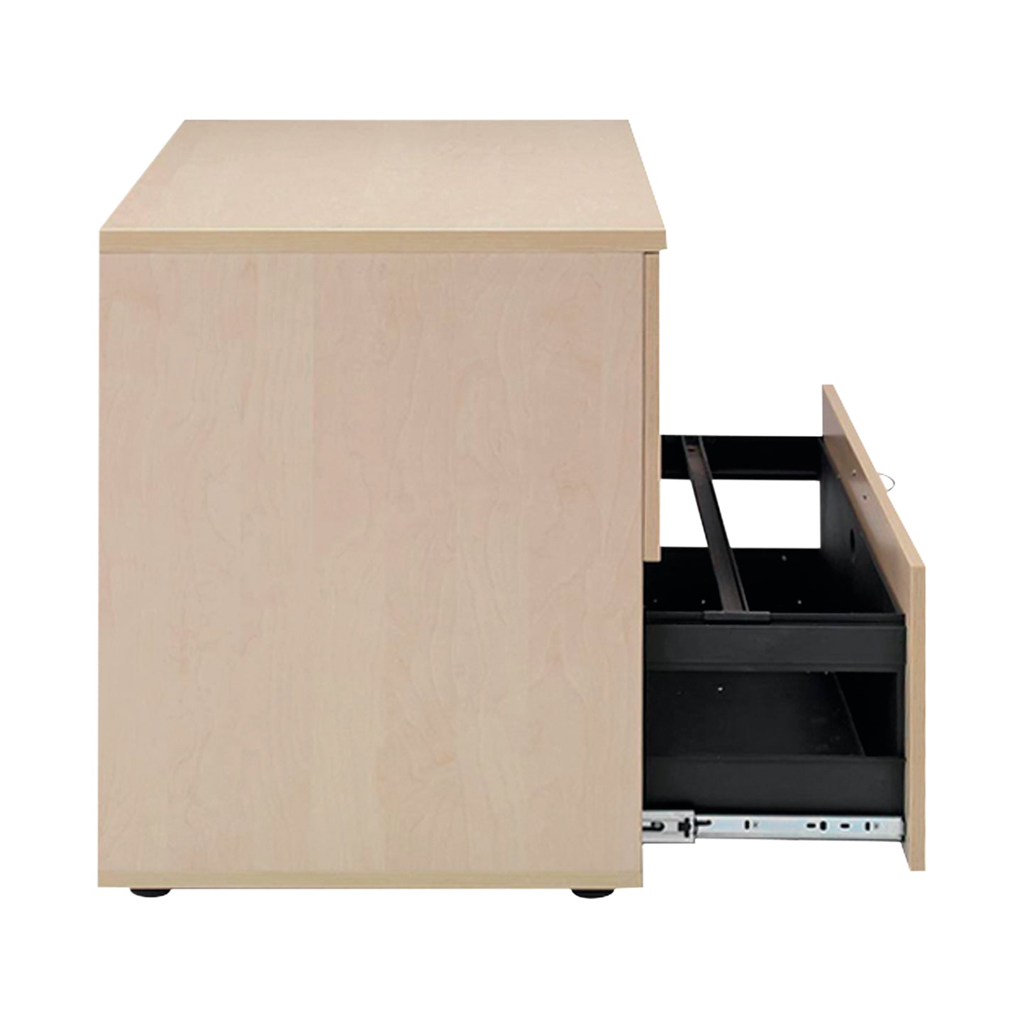 Jemini 2 Drawer Desk Side Filing Cabinet 800x600x730mm Maple KF72418